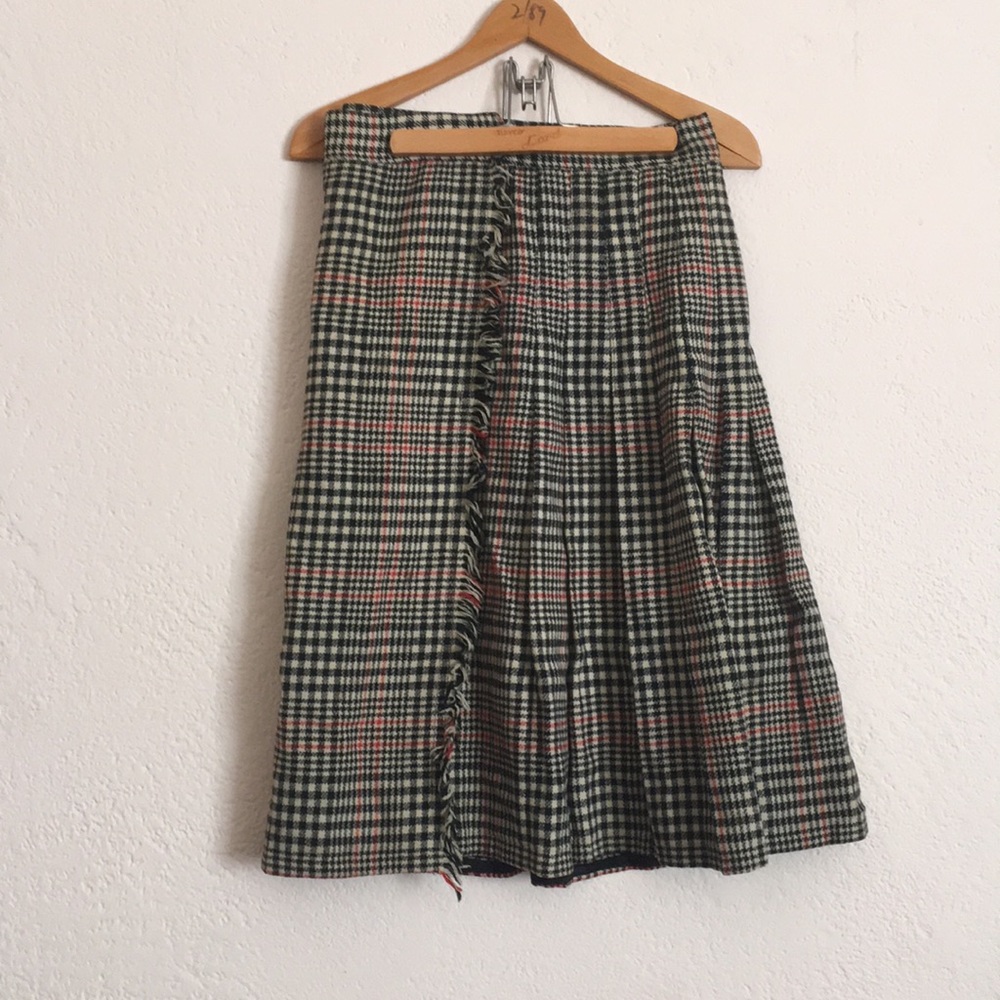VINTAGE plaid Wrap Skirt